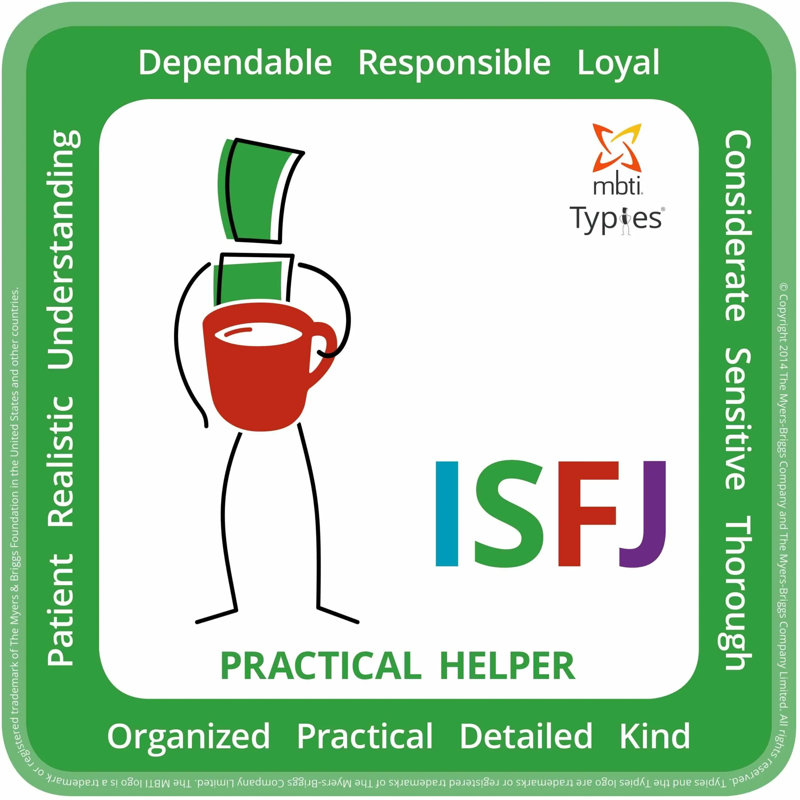 ISFJpractical helper - 16 personalities for YET MBTI - Tanya Laumen